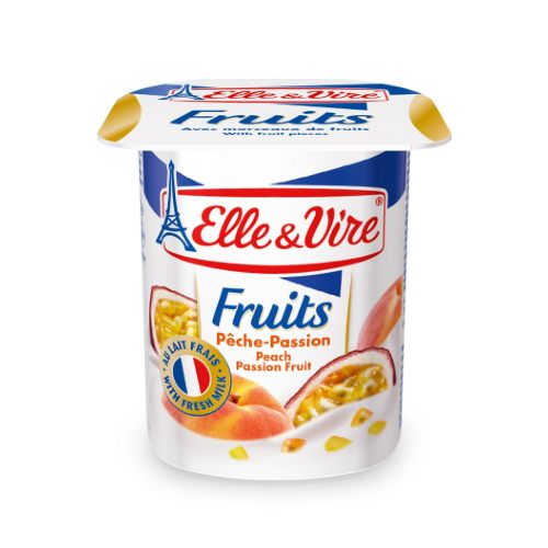 Elle & Vire Peaches/ Passion Fruit Yogurt