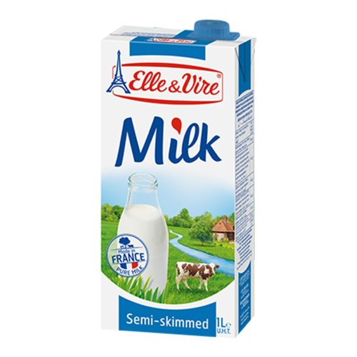 Elle & Vire UHT Half Cream Low Fat Milk