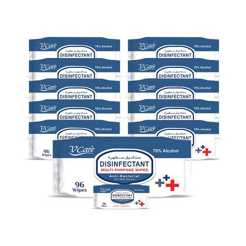 V Care Anti Bacterial Wipes 96's (Pack of 12)