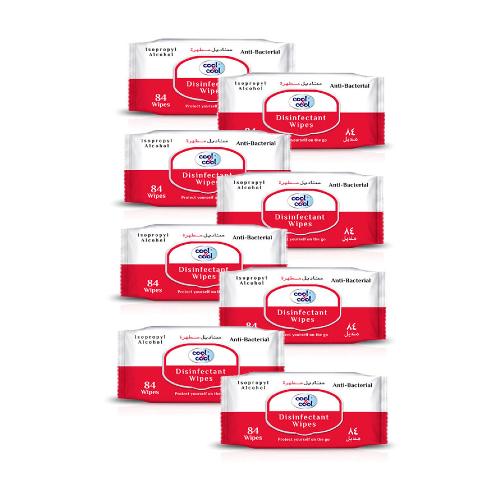 Disinfectant wipes 84's (Pack of 8)