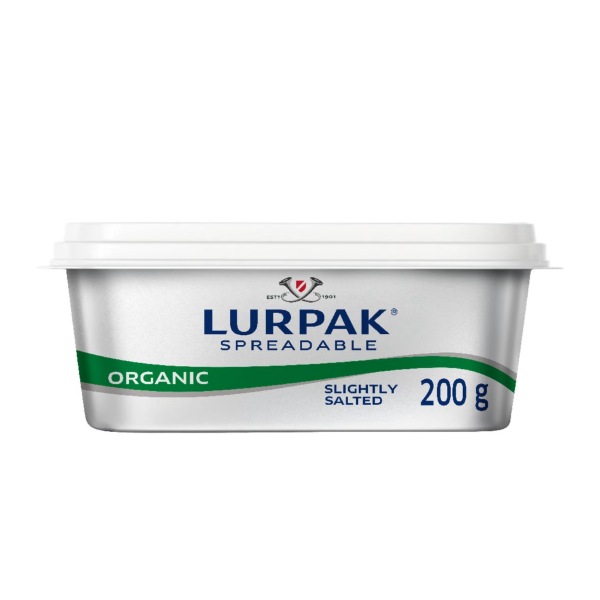 Lurpak Organic Slighly Salted Spreadable Butter 200g