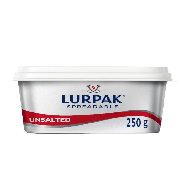 Lurpak Spreadable Unsalted Butter 250g