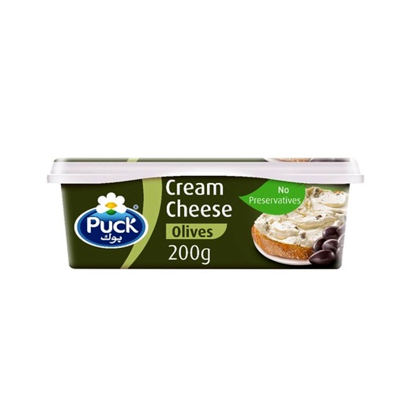 Puck Cream Cheese Olives Natural Spread 200g