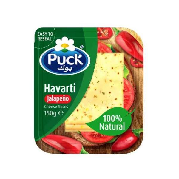 Puck Havarti Jalapeno Cheese Slice 150g