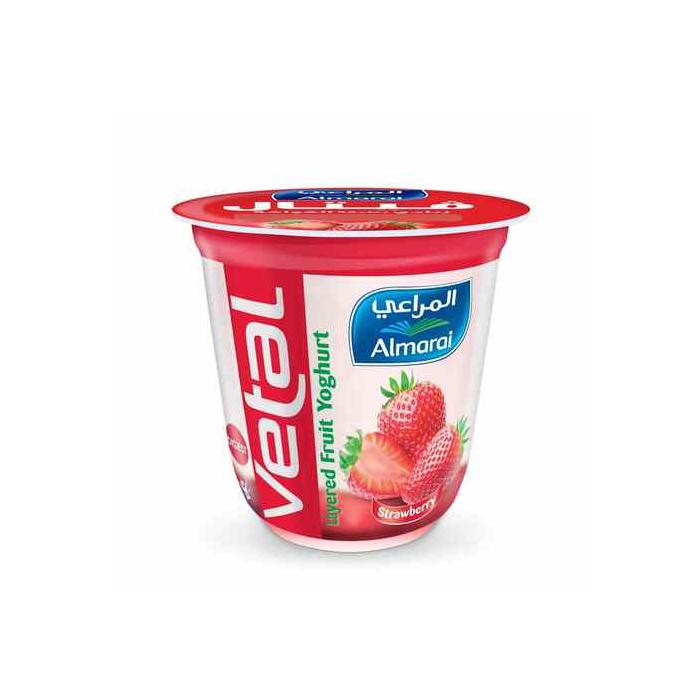 Almarai Vetal Layered Strawberry Yogurt 140g
