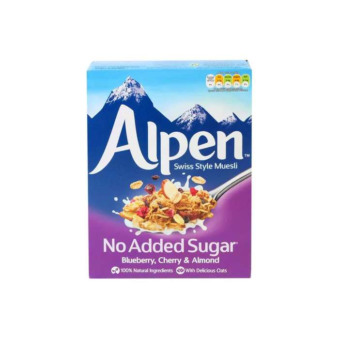 Alpen No Added Sugar Blueberry, Cherry & Almond Swiss Style Muesli 560g