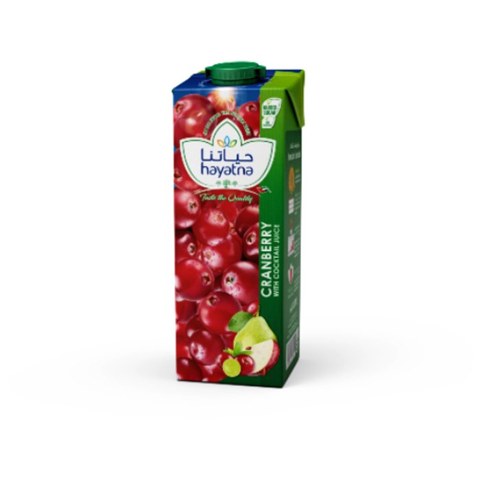 Hayatna UHT Pure Cranberry Juice 1L