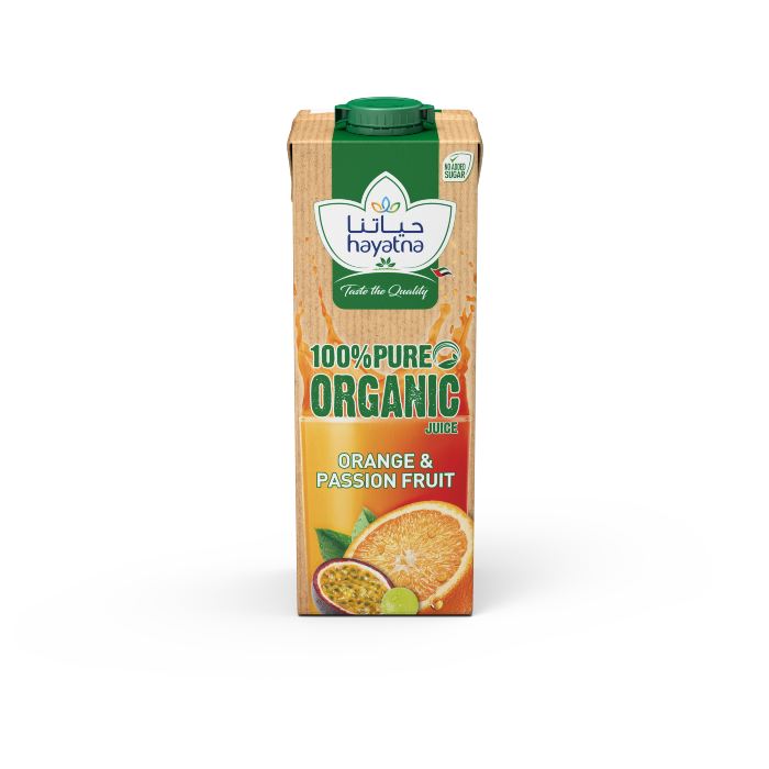Hayatna Organic UHT Orange & Passion Fruit Juice 1L