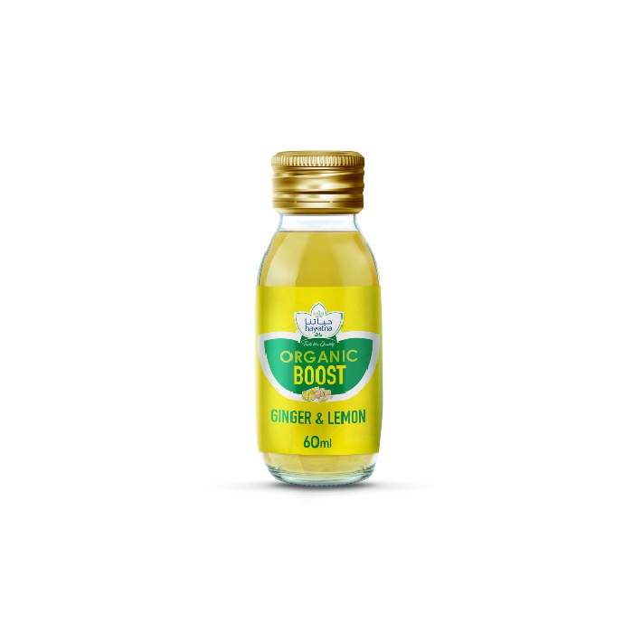 Hayatna Organic Shots Boost Ginger & Lemon 60ml