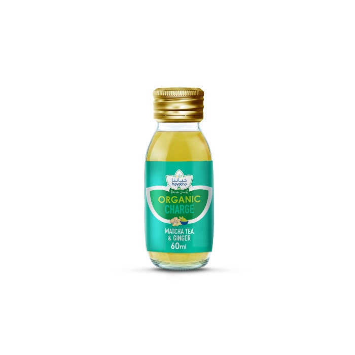 Hayatna Organic Shots Charge Matcha Tea & Ginger 60ml